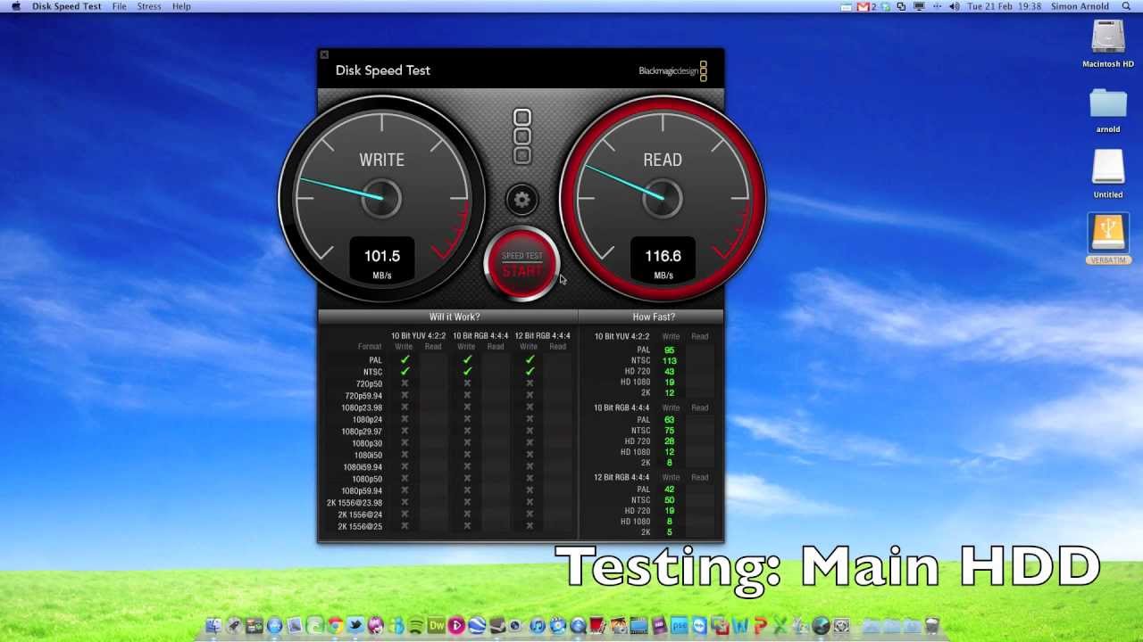 blackmagic disk speed test results
